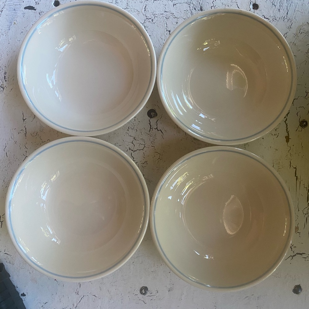 4 Corning Ware Berry Bowls , 1 st of Spring, Blue Lily